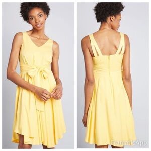 ModCloth NWOT Brilliant Motivation Sleeveless Dress Yellow XL